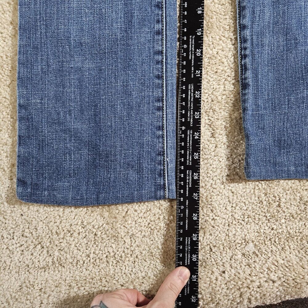 The Limited Womens Jeans 2 Long Blue Hemmed Straight Denim - Picture 9 of 10